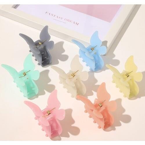Korean Claw Clip Hair Clips Lovely Candy Colors Butterfly Shape Hair Clips for Women Hair Barrettes Girls Hair Accessories New