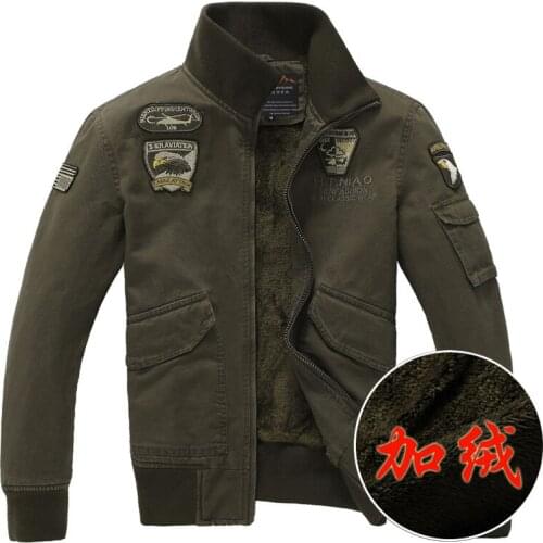 2021 Men Winter Casual Warm Thick Fleece Bomber Jacket Mens Military Cotton Jackets Men New Autumn Cargo Jacket Windbreaker Coat