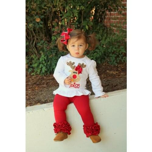 Winter Fall Kids Leggings infant boutique Christmas Halloween girls ruffles pants baby Kids Pants cotton toddler icing leggings
