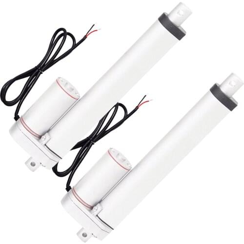 A Pair of 250mm/10Inches Stroke DC 12Volt Mini Electric Linear Actuator Tubular Motor Motion 1000N=100KG Max Load 14mm/sec Speed