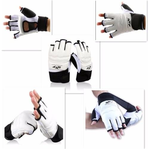 Taekwondo gloves WTF approve PU leather adult kids MMA Boxing glove karate martial arts kung fu protector Wing Chun hand guard