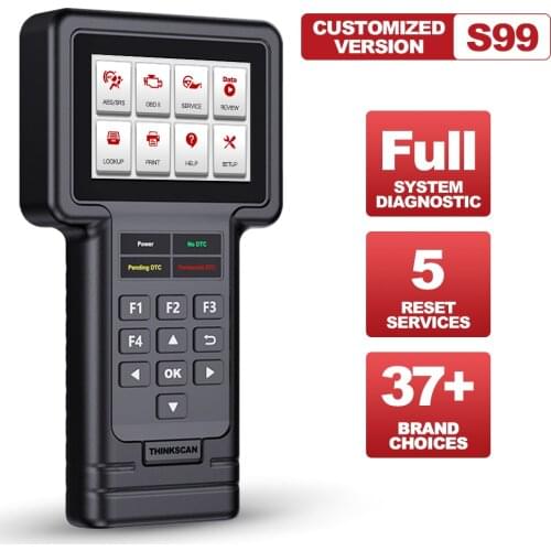 THINKCAR Thinkscan S99 38+ Brand Auto Full System Code Reader Scanner Oil/Brake/SAS/ETS/DPF Reset Diagnostic Tool