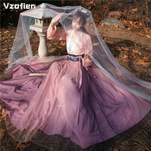 Traditional Ancient Dance Hanfu Women National Han Dynasty Fairy Costume Elegant Tang Suit Oriental Princess Dance Performance