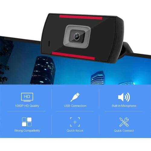 Webcam With Microphone For Desktop Laptop 110-degree Wide Angle Webcam 1080P HD USB Computer Web Camera For PC Zoom Skype Video