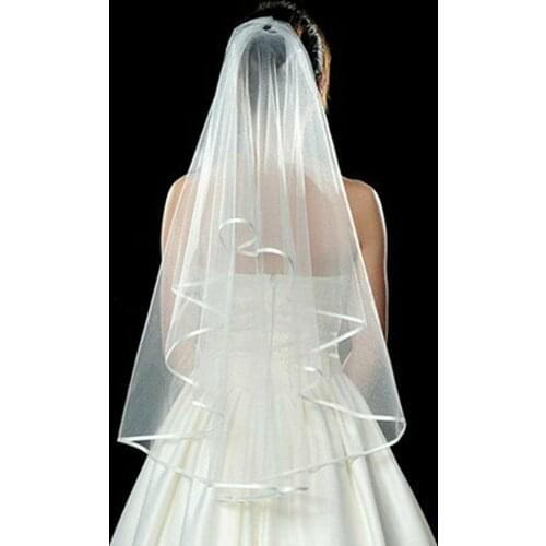 Women White Bride Night Prop Wedding Veil WITH COMB head hair Accessory 2021