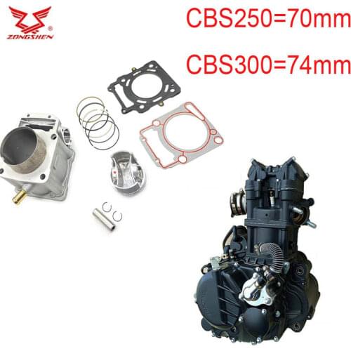 Zongshen cbs250 cbs300 engine cylinder block piston ring set 300cc ATV Quad 250cc 70mm 74mm Motorcycle Engine