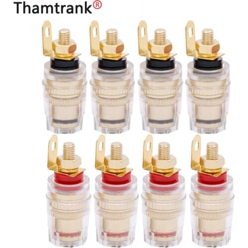 10pcs/lot Terminal Banana Jack Socket Binding Post for Speaker Plug Gold Plated 4MM Banana Plug Jack 5 Pairs Red+Black