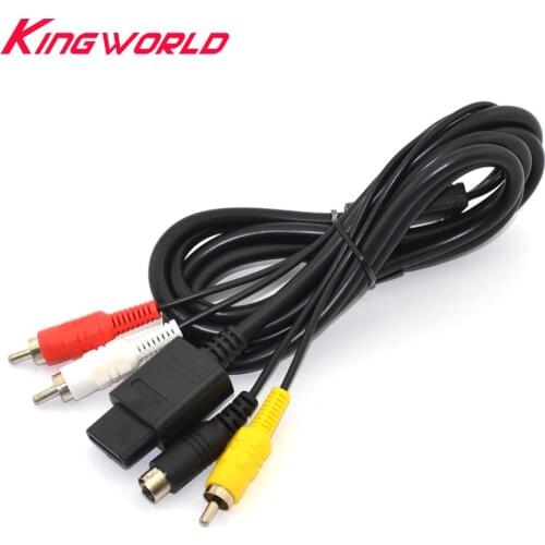 10pcs High quality TV S-Video AV Cable Super For G-amecube N-GC For S-NES For N-64