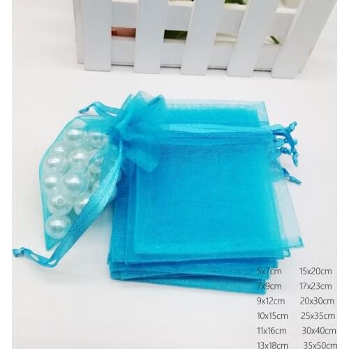 1000pcs 7x9cm Diy Jewelry Bag Gift Bag Women Drawstring Organza Gift Bags For Wedding/Christmas/Jewelry Display Packaging Bags