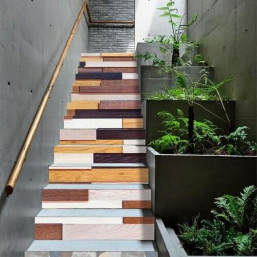 13PCS Simulation Tile Sticker 3D Brick Staircase Sticker Kitchen Decal Removable DIY Decoration Wallpaper Decal Stairs Decoratio