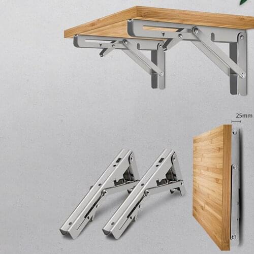 2pcs Folding Bracket for Shelf Table Desk Wall Mounted Support Collapsible Long Release Collapsible Arm Space Savin high quality