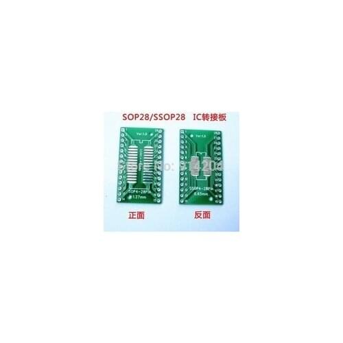 20PCS/LOT SO/SSOP/SOIC/MSOP TSSOP28 / TSSOP20 turn DIP28 1.27MM / 0.65MM turn 2.54MM IC adapter Socket / Adapter plate / PCB