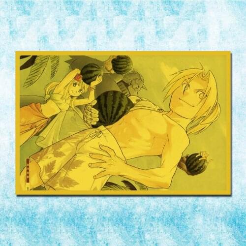 Anime Fullmetal Alchemist Edward Elric Roy Vintage Posters Art Silk Poster Canvas Retro Print For Home Room Decor Decoration-002