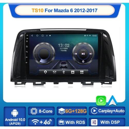 MEKEDE TS10 TS18 Android 10 Car DVD For Mazda 6 2012 2013 2014 2015 2016 2017 6G+128G Car Radio Multimedia Player Navigation GPS