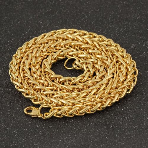 New Arrival Stainless Steel Gold Color 3/4/5/6mm Keel Chain Bracelet & Necklace Fashion Mens Jewelry Gift Drop Shipping