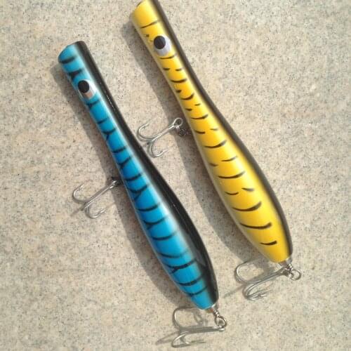 Lurekiller brand wood GT popper fishing gt 3 strengthen vmc hook GT lures