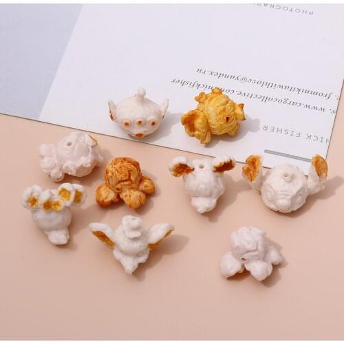 Newest 30pcs/lot simulation cartoon Elephant Mouse head Popcorn shape PVC beads diy jewelry earring/garment pendant accessory
