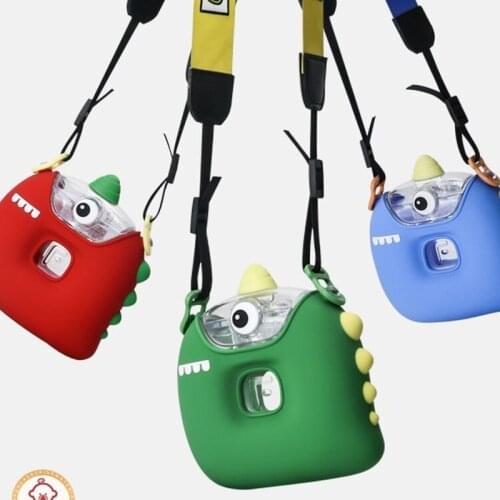 Dinosaur Water Cup ChildrenS Straw Cup With Shoulder Strap Baby Kindergarten Leak-Proof Creativity Summer Portable Water Bottle