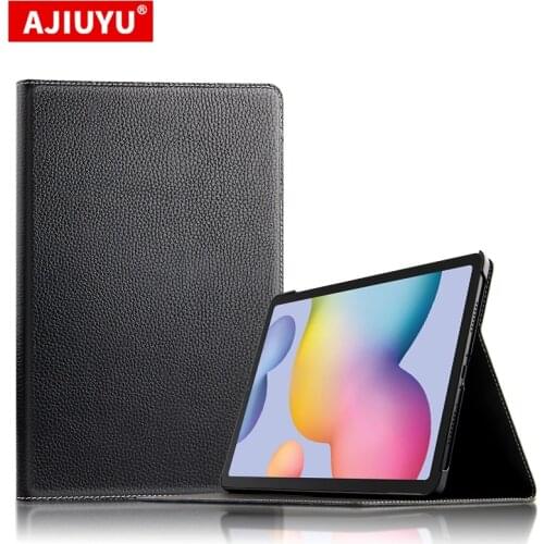 Case Cowhide For Samsung Galaxy Tab S6 Lite SM-P610 N P615 10.4 Tablet Protective Cover Genuine Leather Tab S6 lite 10.4" Case