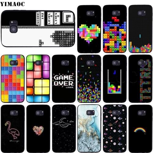 YIMAOC Tetris Case for Samsung Galaxy A7 A8 A9 A10 A20 A30 A40 A50 A70 M10 M20 M30 S10e J6 Plus