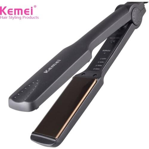 Kemei Professional Electric splint Hair Curler Tourmaline Ceramic Curling Iron Hair straightener Splint Women Hair Styling Tools