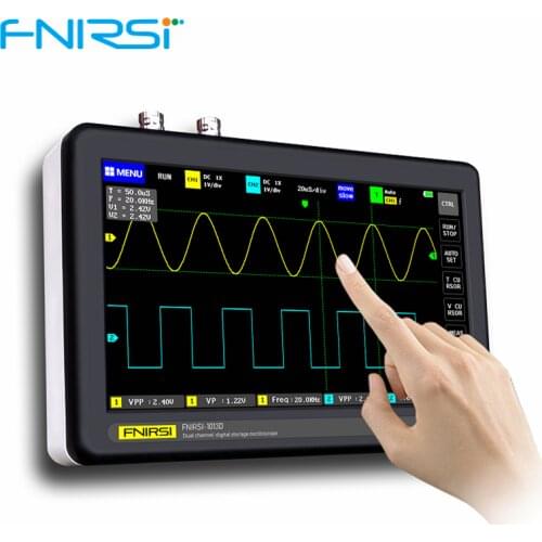 FNIRSI-1013D Digital tablet oscilloscope dual channel 100M bandwidth 1GS sampling rate mini tablet digital oscilloscope