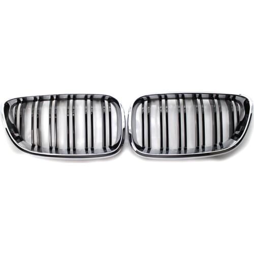 Chrome Outside Frame Car Styling Front Kidney Grille Dual Slat Grille For BMW F30 F35 E90 E91 E36 F10 F18 F06 F12 F22 F15 F16