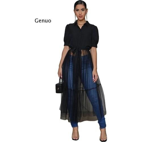 Fashion Shirt Style Button Gauze Dress Ladies Long Street Solid Color Dress Casual Home Commuting Dress Female Wholesale