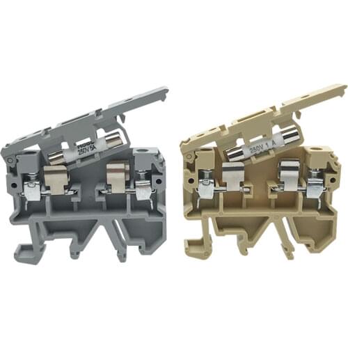 50 PCS 660V ASK1EN Din Rail Modular Connector Screw Fuse Terminal Blocks ASK1-EN