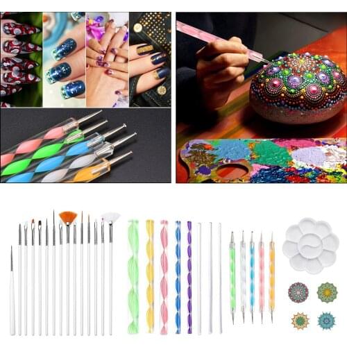 33pcs Mandala Dotting Tools Rock Painting Kit Dot Nail Art Pen