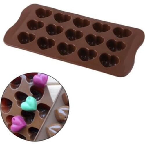 New Silicone Chocolate Mold Chocolate Baking Tools Non Stick Mold Love Heart Shaped Jelly Ice Fondant Sugar Tool Cake Mold