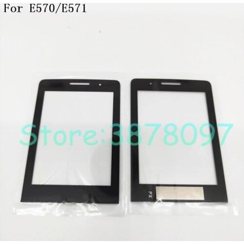 Original 2.8" For Philips Xenium E570 E571 Touch Screen Front Glass Lens Sensor Panel Front Cover Black Color