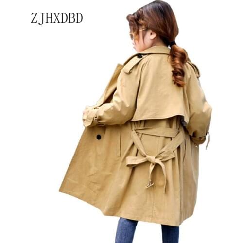 Baby Girls Coats Cotton Toddler Girls Windbreak Autumn Boys Jackets Infant Girl Trench Korean Long All-match Children Clothing