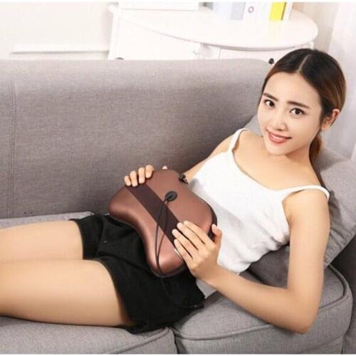 Electric Heat Infrared Neck Massager Pillow Cervical Spine Shoulder Back Relax Pillow Massage Pillow Deep Knead Massager Relax