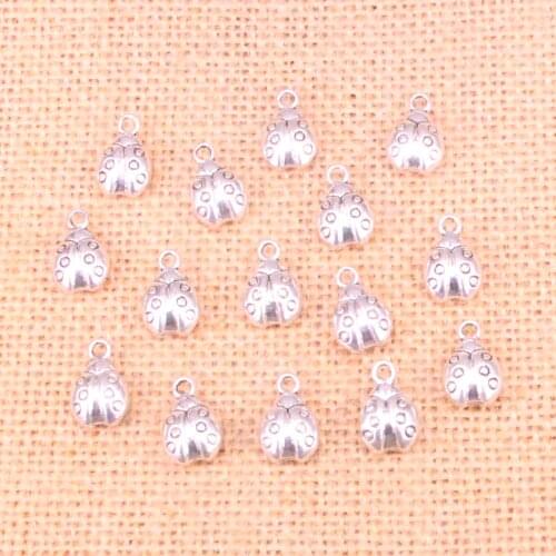 86pcs ladybug bug Charms Zinc alloy Pendant For necklace,earring bracelet jewelry DIY handmade 14*9*5mm