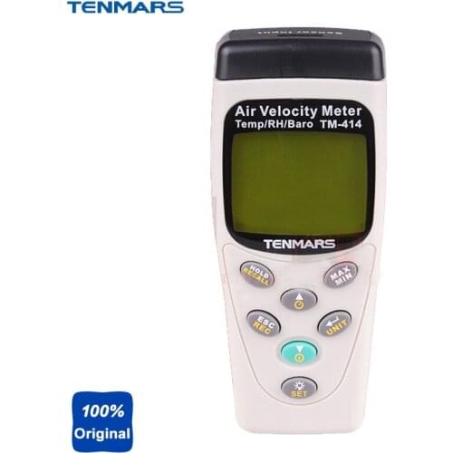 Handheld Digital Anemometer Air Velocity Flow Meter Datalogger Tenmars TM-414