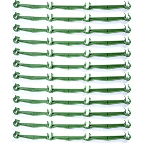 Grid Connector Reusable Stakes 11/16mm Pull Arm For Tomato Cage Arms Adjustable 12pcs Expandable Green Plant Connecting Buckle