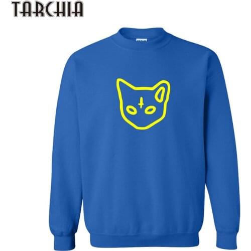 TARCHIA Spring Skateboard Sweartshirt Pullover Hoodies Men Hip Hop Cotton Loose Animal Printed Sweatshirts Male Brand Clothing