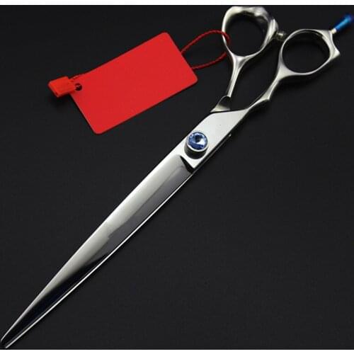High quality Japan 440c left hand gem pet 8 inch shears dog grooming hair scissors cutting berber tools hairdressing scissors
