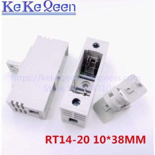 1pcs/lot RT14-20 380V 10x38mm Fuse holder for 10*38mm with Fuse 1A 2A 3A 4A 5A 6A 8A 10A 16A 20A 25A 32A
