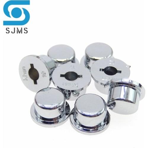 20Pcs Silver plating Tactile Push Button Cap GJW109 Switch Button Hat 9.7*5.6mm Inner Hole 3.4mm For 6 * 6 mm Tact Micro Switch