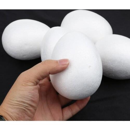 5Pcs White Modelling Craft Polystyrene Foam Eggs 10cm Modelling Craft Polystyrene Foam Eggs DIY Christmas Tree
