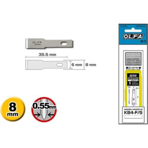 5pcs Olfa KB4-F/5 Chisel Art Replacement Blades Art/design Knife Suitable for AK-4