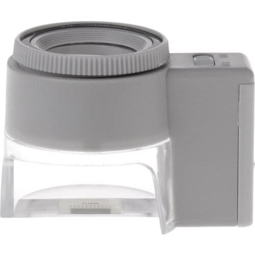 8X Adjustable Stand Bright Magnifier Glass With LED Light Scale Magnifier Tool