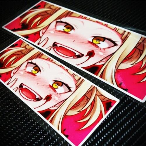 Car Electric Motorcycle Anime Cartoon Girl Cute Waterproof Block Scratch Rear Block Reflective Sticker