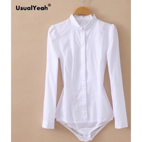 Plus Size 2020 New Fashion Formal Shirts Elegant Long sleeve Cotton OL Body Blouse Shirt Blusas White S-3XL SY0385