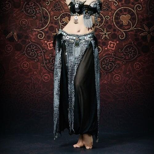 2019 New Wild American Tribal Belly Dancer Costume Accessories Gypsy Wear Crocodile Print ATS Flare Pants (without belt)