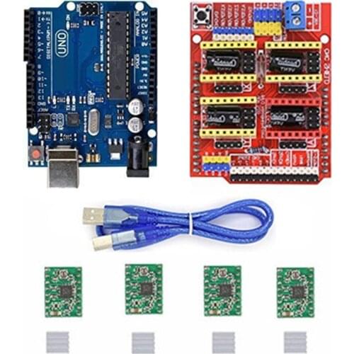 CNC shield V3 engraving machine 3D printer A4988/DRV8825 driver expansion board for Arduino + UNO R3 with USB cable
