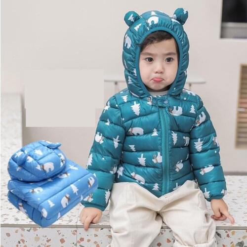 2019 Clearance Childrens Lightweight Down Jacket Cotton Jacket Baby Boys Zipper Clothing Winter Thick Ultra Light Padding Coat