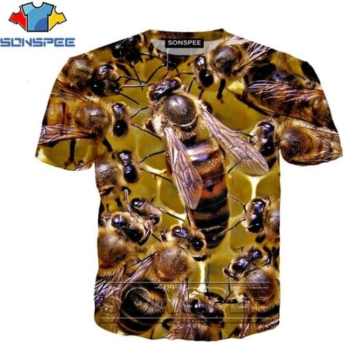 Anime 3d Print T Shirt Streetwear Animal Bee Men Women Dj Fashion T-shirt Kid Harajuku Honey Tees Funny Shirts Homme Tshirt A84